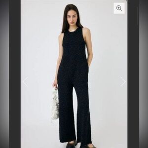 Moussy Jacquard sleeveless, ankle-length jumpsuit size 1